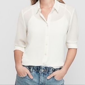 NWT Express Textured Long Sleeve Button-up Shirt